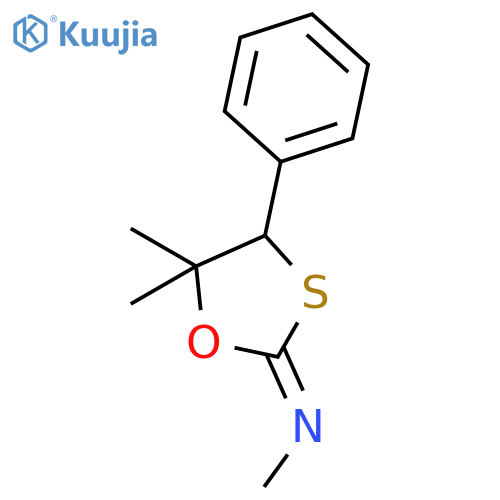 METHANAMINE, N-(5,5-DIMETHYL-4-PHENYL-1,3-OXATHIOLAN-2-YLIDENE)- structure