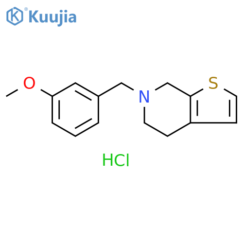 Thieno[2,3-c]pyridine, 4,5,6,7-tetrahydro-6-[(3-methoxyphenyl)methyl]-,hydrochloride structure