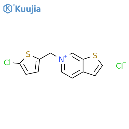 Thieno[2,3-c]pyridinium, 6-[(5-chloro-2-thienyl)methyl]-, chloride structure