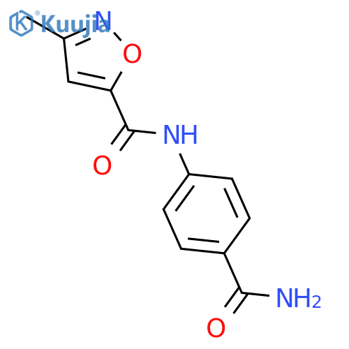 5-Isoxazolecarboxamide, N-[4-(aminocarbonyl)phenyl]-3-methyl- structure