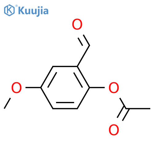 Benzaldehyde,2-(acetyloxy)-5-methoxy- structure