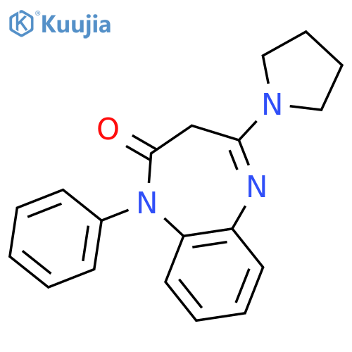 1-phenyl-4-pyrrolidin-1-yl-1,3-dihydro-2H-1,5-benzodiazepin-2-one structure