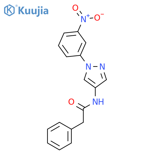Benzeneacetamide, N-[1-(3-nitrophenyl)-1H-pyrazol-4-yl]- structure