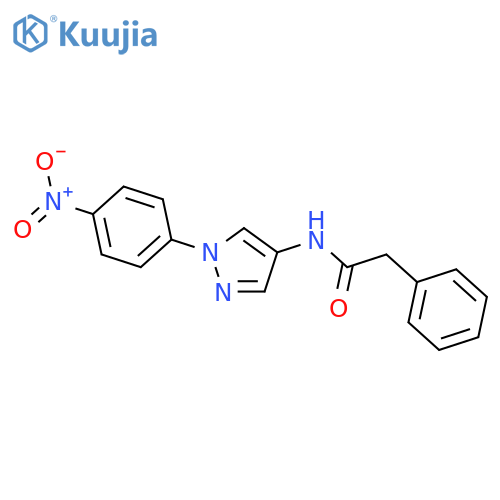Benzeneacetamide, N-[1-(4-nitrophenyl)-1H-pyrazol-4-yl]- structure