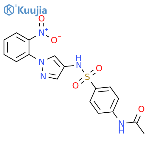 Acetamide,N-[4-[[[1-(2-nitrophenyl)-1H-pyrazol-4-yl]amino]sulfonyl]phenyl]- structure