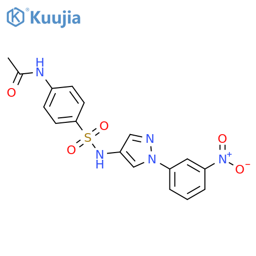 Acetamide,N-[4-[[[1-(3-nitrophenyl)-1H-pyrazol-4-yl]amino]sulfonyl]phenyl]- structure