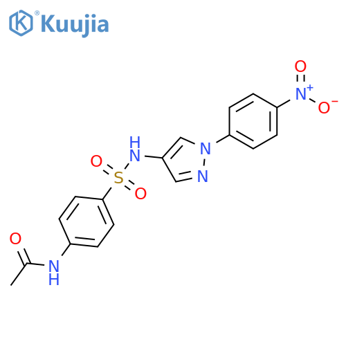 Acetamide,N-[4-[[[1-(4-nitrophenyl)-1H-pyrazol-4-yl]amino]sulfonyl]phenyl]- structure