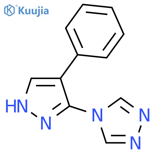 4H-1,2,4-Triazole, 4-(4-phenyl-1H-pyrazol-3-yl)- structure