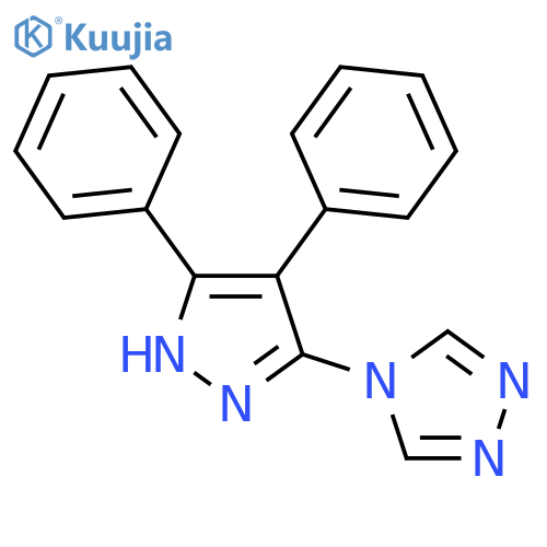 4H-1,2,4-Triazole, 4-(4,5-diphenyl-1H-pyrazol-3-yl)- structure