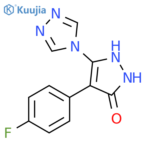 3H-Pyrazol-3-one,4-(4-fluorophenyl)-1,2-dihydro-5-(4H-1,2,4-triazol-4-yl)- structure