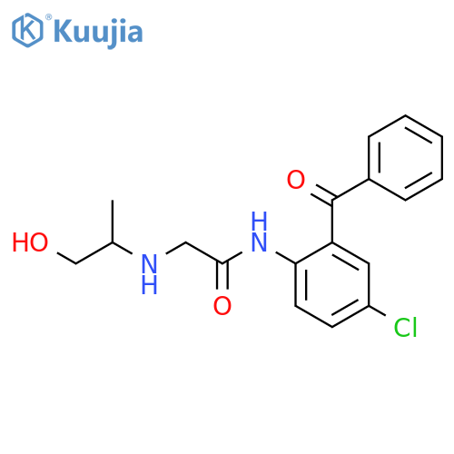 Acetamide,N-(2-benzoyl-4-chlorophenyl)-2-[(2-hydroxy-1-methylethyl)amino]- structure
