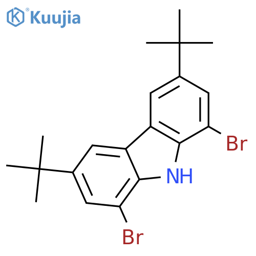 1,8-dibromo-3,6-Bis(tert-butyl)carbazole structure