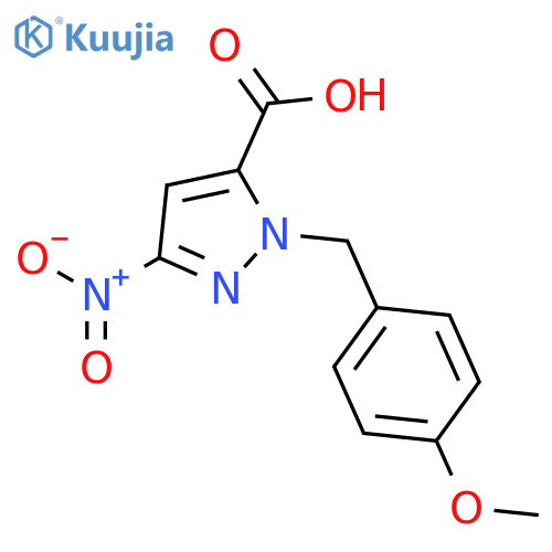 1H-Pyrazole-5-carboxylic acid, 1-[(4-methoxyphenyl)methyl]-3-nitro- structure