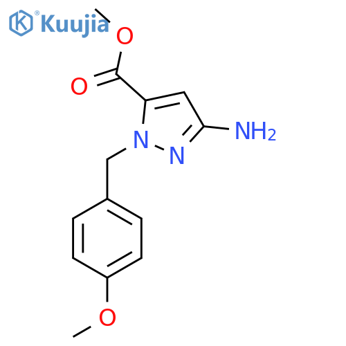 Methyl 3-amino-1-(4-methoxybenzyl)-1H-pyrazole-5-carboxylate structure