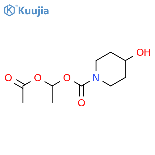 1-PIPERIDINECARBOXYLIC ACID, 4-HYDROXY-, 1-(ACETYLOXY)ETHYL ESTER structure