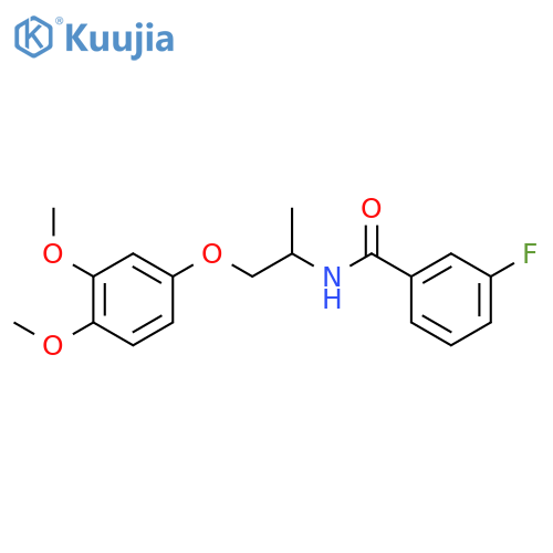 Benzamide, N-[2-(3,4-dimethoxyphenoxy)-1-methylethyl]-3-fluoro- structure