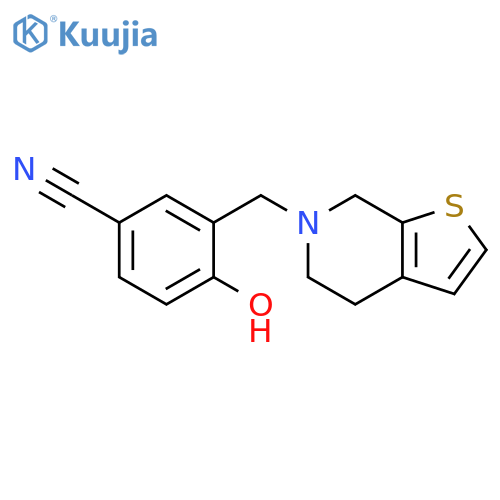 Benzonitrile,3-[(4,7-dihydrothieno[2,3-c]pyridin-6(5H)-yl)methyl]-4-hydroxy- structure