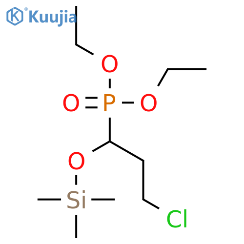 Phosphonic acid, [3-chloro-1-[(trimethylsilyl)oxy]propyl]-, diethyl ester structure