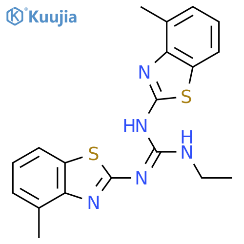 Guanidine, N-ethyl-N',N''-bis(4-methyl-2-benzothiazolyl)- structure
