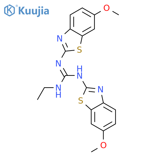 Guanidine, N-ethyl-N',N''-bis(6-methoxy-2-benzothiazolyl)- structure