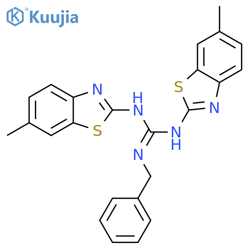 Guanidine, N,N'-bis(6-methyl-2-benzothiazolyl)-N''-(phenylmethyl)- structure