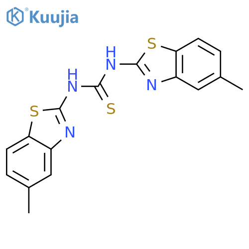 Thiourea, N,N'-bis(5-methyl-2-benzothiazolyl)- structure