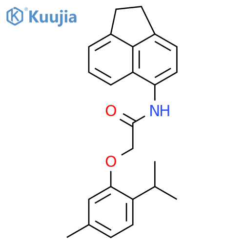 Acetamide, N-(1,2-dihydro-5-acenaphthylenyl)-2-[5-methyl-2-(1-methylethyl)phenoxy]- structure