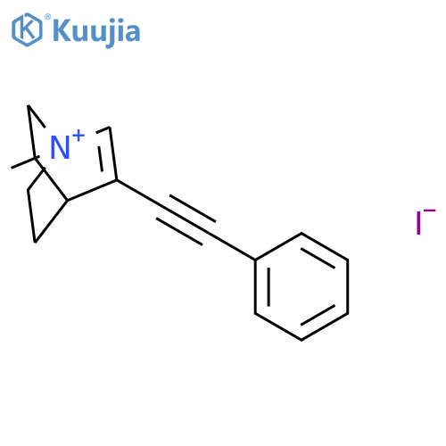 1-AZONIABICYCLO[2.2.2]OCT-2-ENE, 1-METHYL-3-(PHENYLETHYNYL)-, IODIDE structure