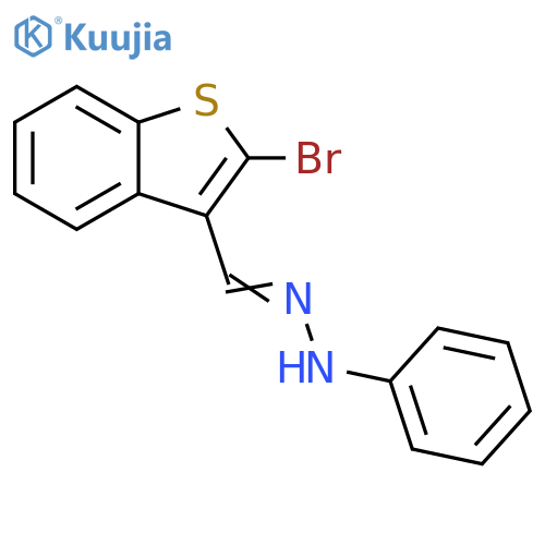Benzo[b]thiophene-3-carboxaldehyde, 2-bromo-, phenylhydrazone structure