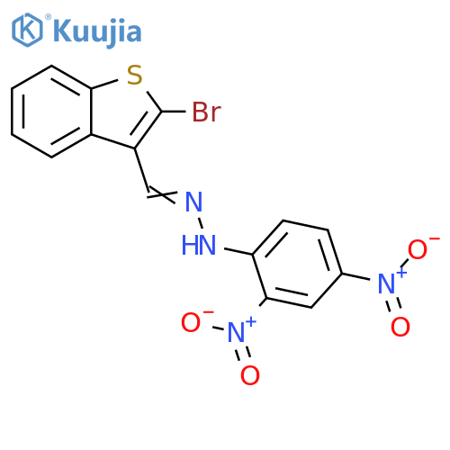 Benzo[b]thiophene-3-carboxaldehyde, 2-bromo-,(2,4-dinitrophenyl)hydrazone structure