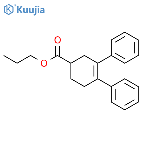 3-Cyclohexene-1-carboxylic acid, 3,4-diphenyl-, propyl ester structure