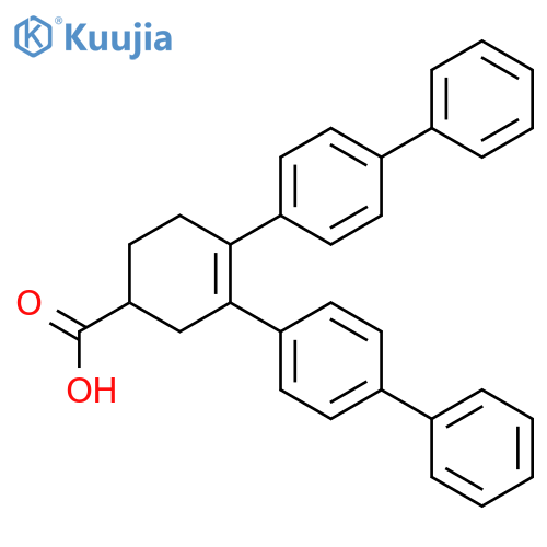 3-Cyclohexene-1-carboxylic acid, 3,4-bis([1,1'-biphenyl]-4-yl)- structure