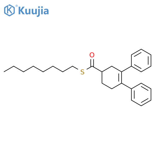 3-Cyclohexene-1-carbothioic acid, 3,4-diphenyl-, S-octyl ester structure