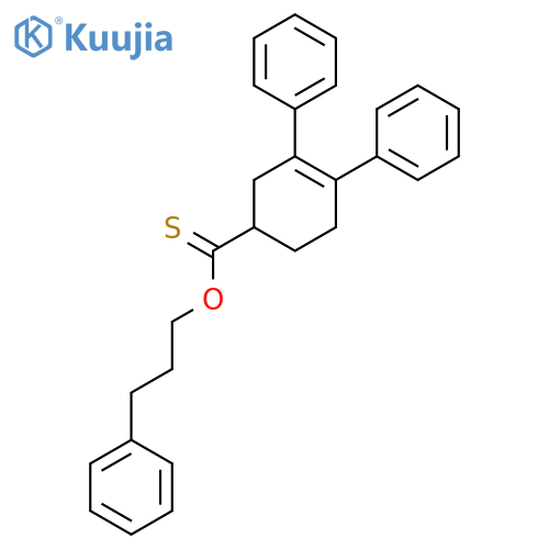 3-Cyclohexene-1-carbothioic acid, 3,4-diphenyl-, S-(3-phenylpropyl)ester structure