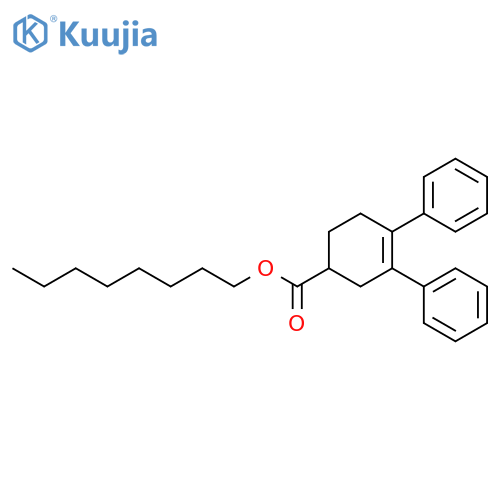 3-Cyclohexene-1-carboxylic acid, 3,4-diphenyl-, octyl ester structure