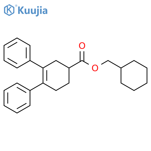 3-Cyclohexene-1-carboxylic acid, 3,4-diphenyl-, cyclohexylmethyl ester structure