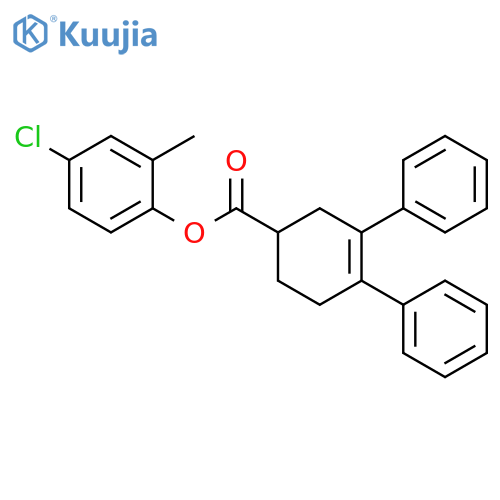3-Cyclohexene-1-carboxylic acid, 3,4-diphenyl-,4-chloro-2-methylphenyl ester structure