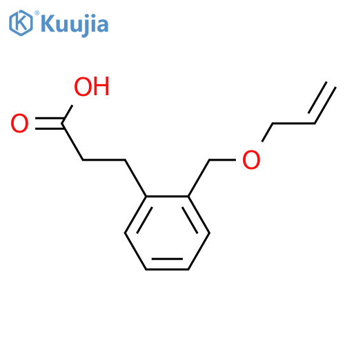 BENZENEPROPANOIC ACID, 2-[(2-PROPENYLOXY)METHYL]- structure