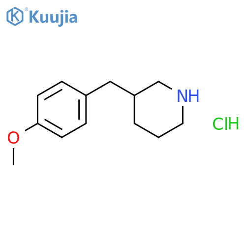 3-[(4-methoxyphenyl)methyl]piperidine hydrochloride structure