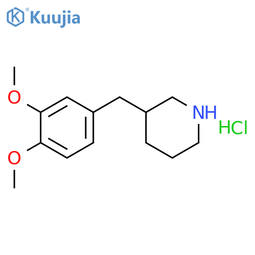 3-(3,4-Dimethoxyphenyl)methyl-piperidine Hydrochloride Salt structure