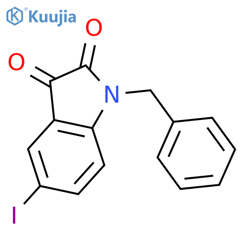 1-benzyl-5-iodoindoline-2,3-dione structure
