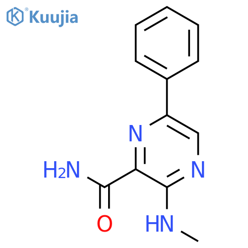 Pyrazinecarboxamide, 3-(methylamino)-6-phenyl- structure