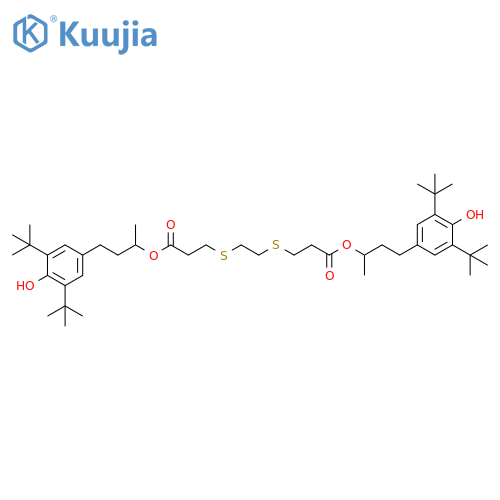 Propanoic acid, 3,3'-[1,2-ethanediylbis(thio)]bis-,bis[3-[3,5-bis(1,1-dimethylethyl)-4-hydroxyphenyl]-1-methylpropyl] ester structure