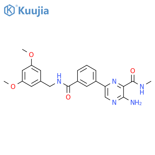 Pyrazinecarboxamide,3-amino-6-[3-[[[(3,5-dimethoxyphenyl)methyl]amino]carbonyl]phenyl]-N-methyl- structure