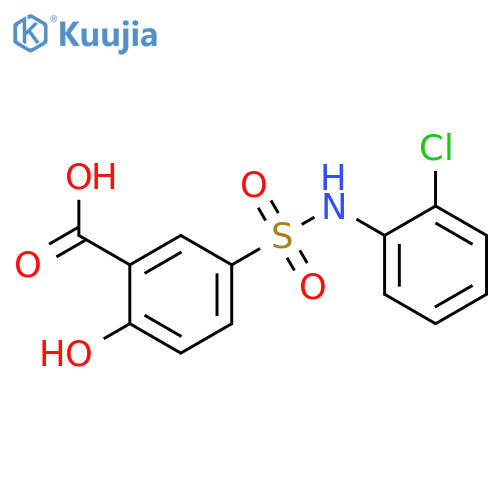 5-[(2-chlorophenyl)sulfamoyl]-2-hydroxybenzoic acid structure