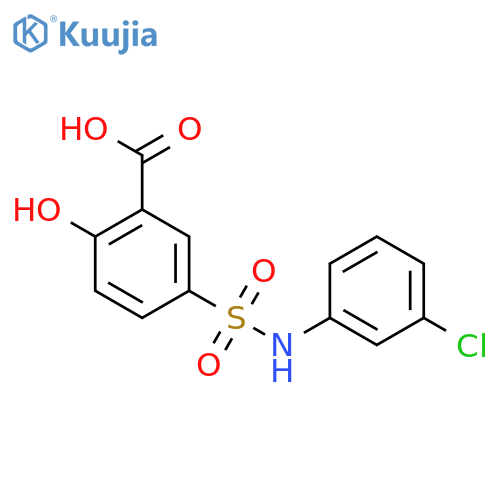Benzoic acid, 5-[[(3-chlorophenyl)amino]sulfonyl]-2-hydroxy- structure