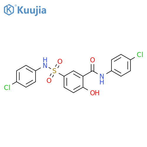 Benzamide,N-(4-chlorophenyl)-5-[[(4-chlorophenyl)amino]sulfonyl]-2-hydroxy- structure