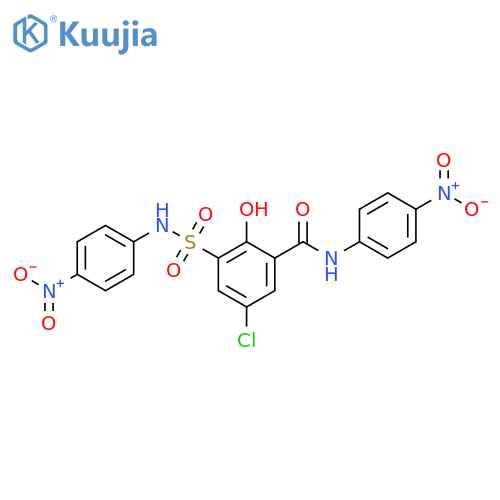 Benzamide,5-chloro-2-hydroxy-N-(4-nitrophenyl)-3-[[(4-nitrophenyl)amino]sulfonyl]- structure