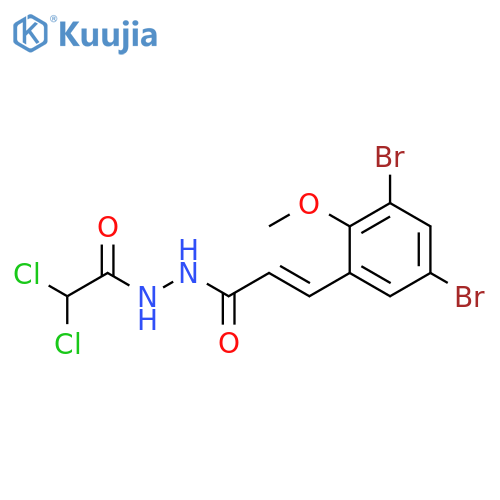 2-Propenoic acid, 3-(3,5-dibromo-2-methoxyphenyl)-, 2-(dichloroacetyl)hydrazide, (E)- (9CI) structure