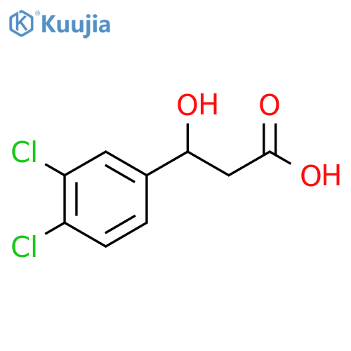 3-(3,4-dichlorophenyl)-3-hydroxypropanoic acid structure